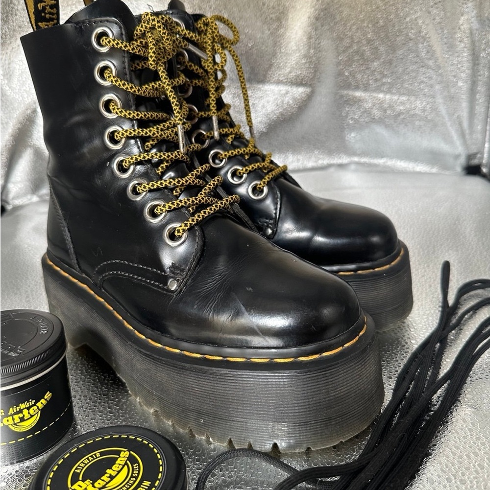 Dr. Martens Jadon Max Black Platform Combat Boots